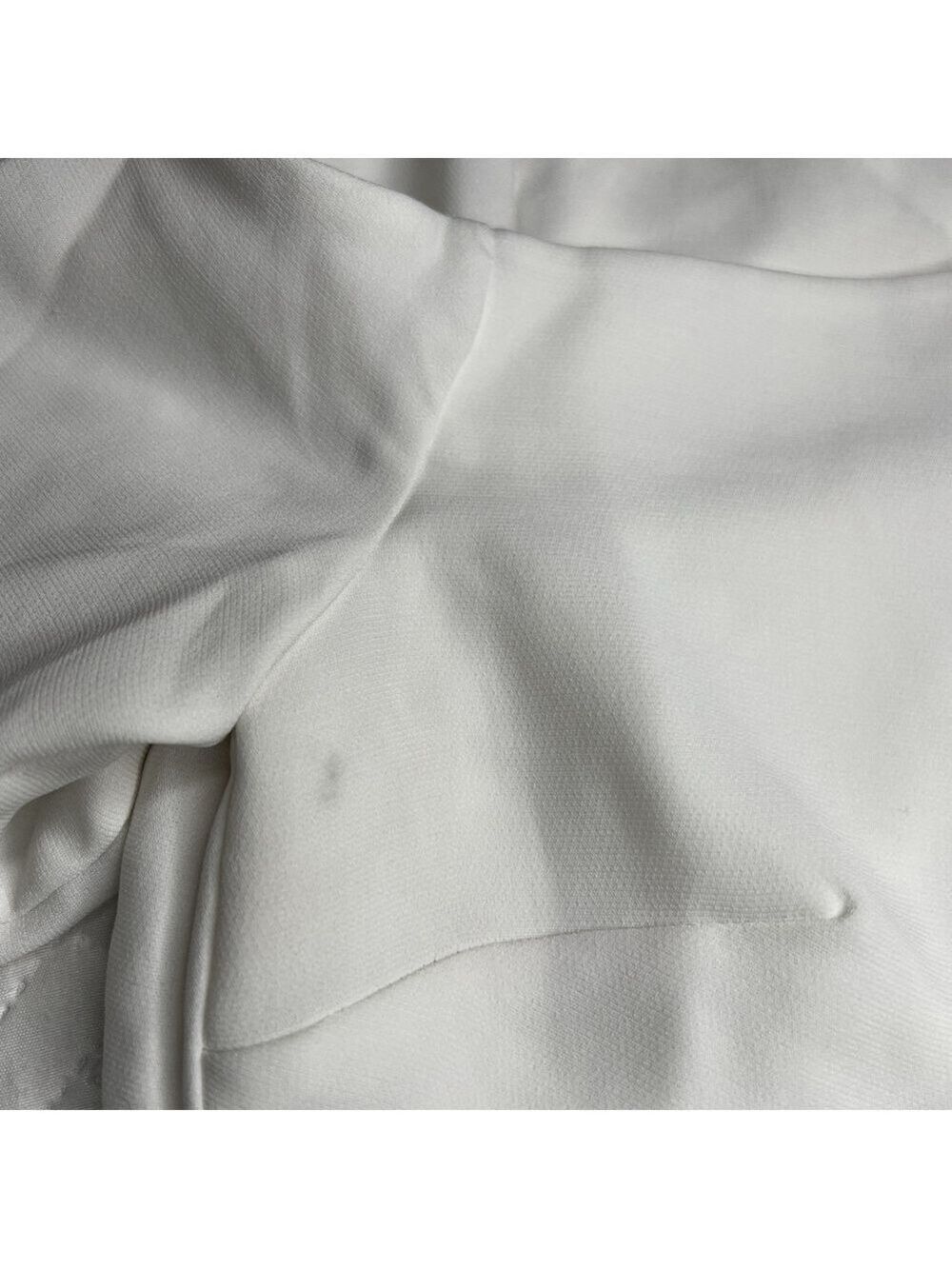 LIKELY Long Sleeve Formal Skater Dress White sz 4 Off Shoulder Minimalist Fancy - Picture 12 of 13